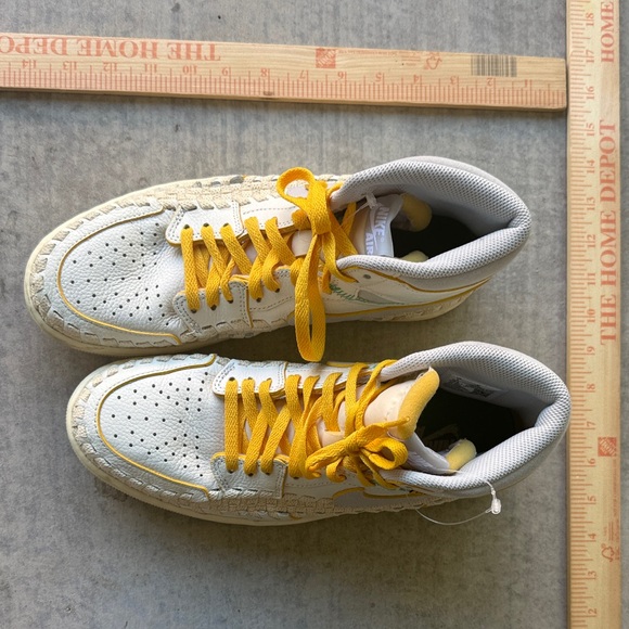 Nike Air Jordan union LA x bephies beauty supply High-Top Sneakers yellow white - Picture 3 of 15